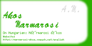 akos marmarosi business card